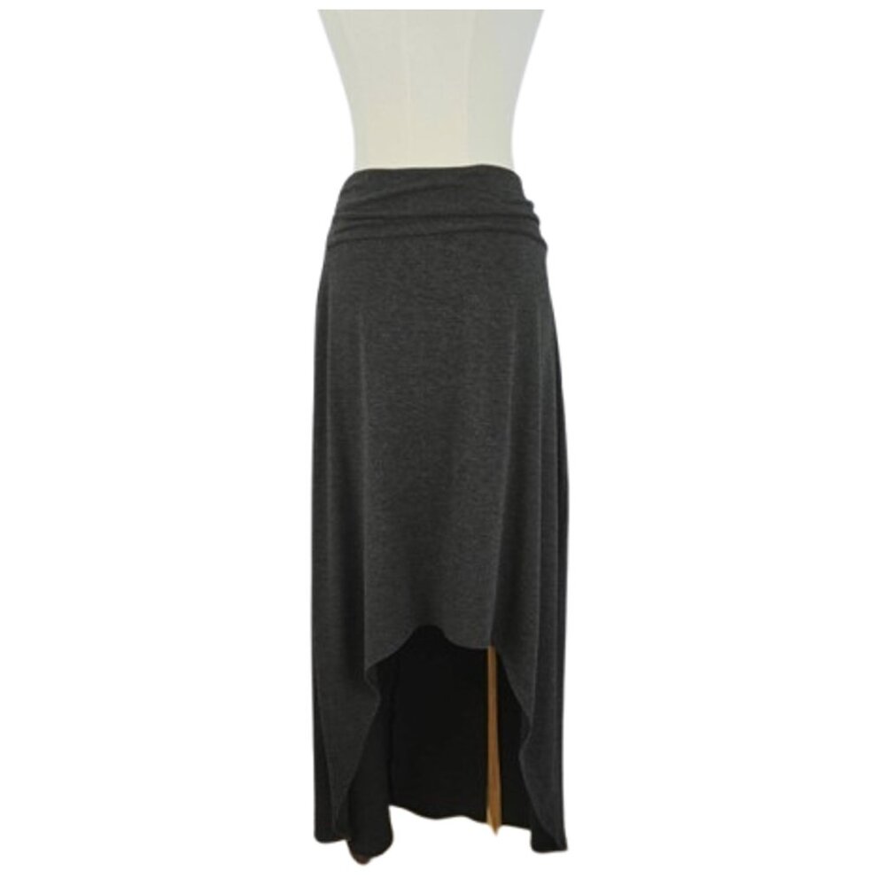 Sheila Rose Flowy High Low Knit Skirt Soft Drape & Relaxed Fit